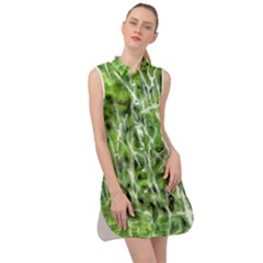 Green Desire Sleeveless Shirt Dress by DimitriosArt
