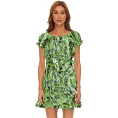 Green Desire Puff Sleeve Frill Dress by DimitriosArt