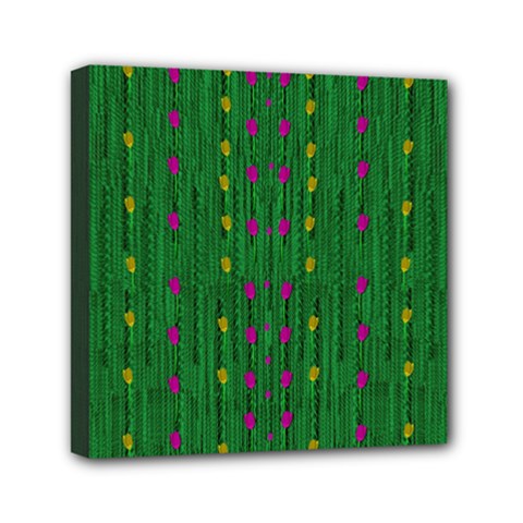 Forest Tulips Groowing To Reach The Divine Sky Pop-culture Mini Canvas 6  X 6  (stretched) by pepitasart