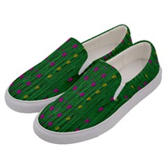 Forest Tulips Groowing To Reach The Divine Sky Pop-culture Men s Canvas Slip Ons by pepitasart