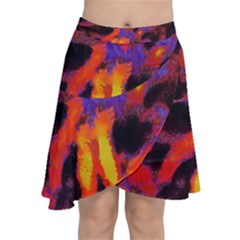 Requiem  Of The Lava  Stars Chiffon Wrap Front Skirt by DimitriosArt