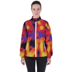 Requiem  Of The Lava  Stars Women s High Neck Windbreaker by DimitriosArt