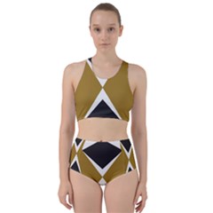 Abstract Pattern Geometric Backgrounds   Racer Back Bikini Set