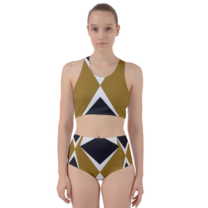 Abstract pattern geometric backgrounds   Racer Back Bikini Set