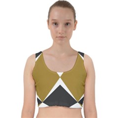 Abstract Pattern Geometric Backgrounds   Velvet Racer Back Crop Top by Eskimos