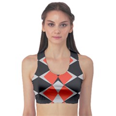 Abstract pattern geometric backgrounds   Sports Bra