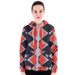 Abstract pattern geometric backgrounds   Women s Zipper Hoodie