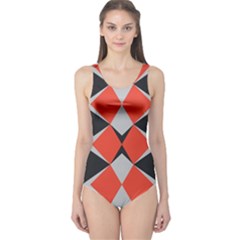 Abstract Pattern Geometric Backgrounds   One Piece Swimsuit by Eskimos