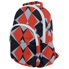 Abstract pattern geometric backgrounds   Rounded Multi Pocket Backpack