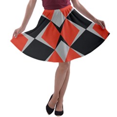 Abstract pattern geometric backgrounds   A-line Skater Skirt