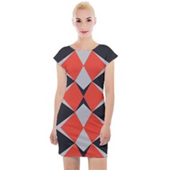 Abstract pattern geometric backgrounds   Cap Sleeve Bodycon Dress