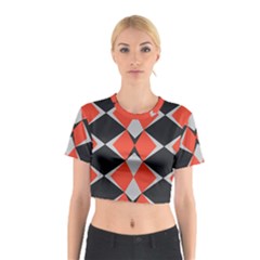 Abstract pattern geometric backgrounds   Cotton Crop Top