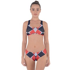 Abstract pattern geometric backgrounds   Criss Cross Bikini Set