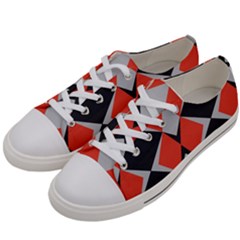 Abstract pattern geometric backgrounds   Women s Low Top Canvas Sneakers