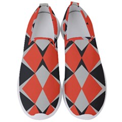 Abstract pattern geometric backgrounds   Men s Slip On Sneakers