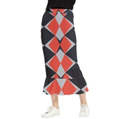 Abstract pattern geometric backgrounds   Maxi Fishtail Chiffon Skirt