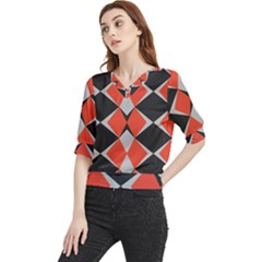 Abstract pattern geometric backgrounds   Quarter Sleeve Blouse