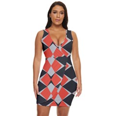 Abstract pattern geometric backgrounds   Draped Bodycon Dress