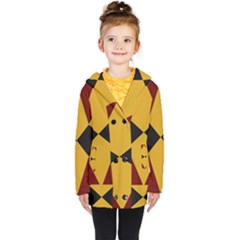Abstract Pattern Geometric Backgrounds   Kids  Double Breasted Button Coat by Eskimos