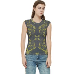 Folk flowers print Floral pattern Ethnic art Women s Raglan Cap Sleeve Tee