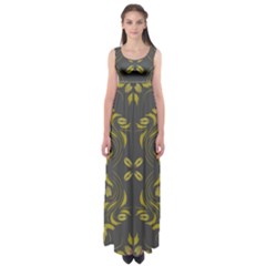 Folk flowers print Floral pattern Ethnic art Empire Waist Maxi Dress