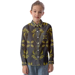 Folk flowers print Floral pattern Ethnic art Kids  Long Sleeve Shirt