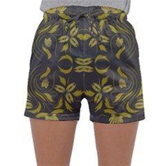 Folk flowers print Floral pattern Ethnic art Sleepwear Shorts