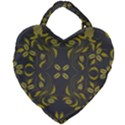 Folk flowers print Floral pattern Ethnic art Giant Heart Shaped Tote View1