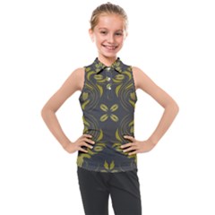 Folk flowers print Floral pattern Ethnic art Kids  Sleeveless Polo Tee