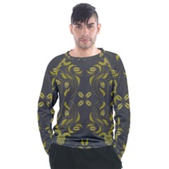 Folk flowers print Floral pattern Ethnic art Men s Long Sleeve Raglan Tee