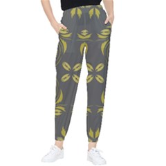 Folk flowers print Floral pattern Ethnic art Tapered Pants