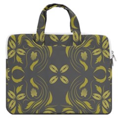 Folk flowers print Floral pattern Ethnic art MacBook Pro13  Double Pocket Laptop Bag