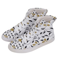 Folk Flowers Print Floral Pattern Ethnic Art Women s Hi-top Skate Sneakers by Eskimos