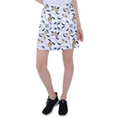 Folk Flowers Print Floral Pattern Ethnic Art Tennis Skirt