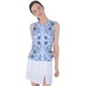 Folk flowers print Floral pattern Ethnic art Women s Sleeveless Sports Top View1