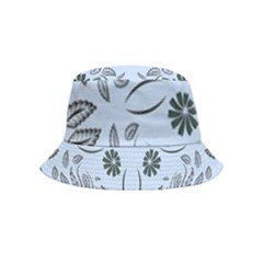 Folk Flowers Print Floral Pattern Ethnic Art Bucket Hat (kids) by Eskimos