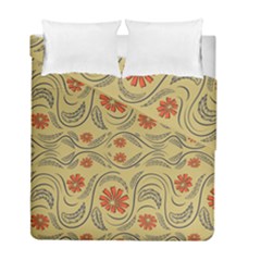 Folk Flowers Print Floral Pattern Ethnic Art Duvet Cover Double Side (full/ Double Size) by Eskimos