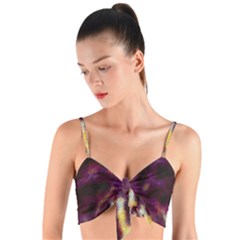 Requiem  of the purple stars Woven Tie Front Bralet