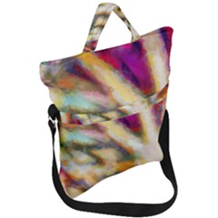 Requiem  Of The Rainbow Stars Fold Over Handle Tote Bag by DimitriosArt