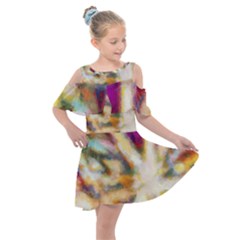 Requiem  Of The Rainbow Stars Kids  Shoulder Cutout Chiffon Dress by DimitriosArt