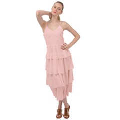 Gossamer Pink Layered Bottom Dress