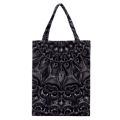 Charcoal Mandala Classic Tote Bag by MRNStudios