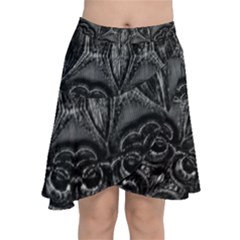 Charcoal Mandala Chiffon Wrap Front Skirt by MRNStudios