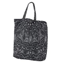 Charcoal Mandala Giant Grocery Tote by MRNStudios