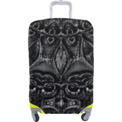 Charcoal Mandala Luggage Cover (large) by MRNStudios