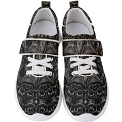 Charcoal Mandala Men s Velcro Strap Shoes by MRNStudios