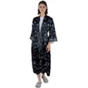 Charcoal Mandala Maxi Satin Kimono View1