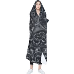 Charcoal Mandala Wearable Blanket by MRNStudios