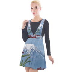 Mountain-mount-landscape-japanese Plunge Pinafore Velour Dress