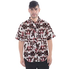 Texture Mosaic Abstract Design Men s Short Sleeve Shirt